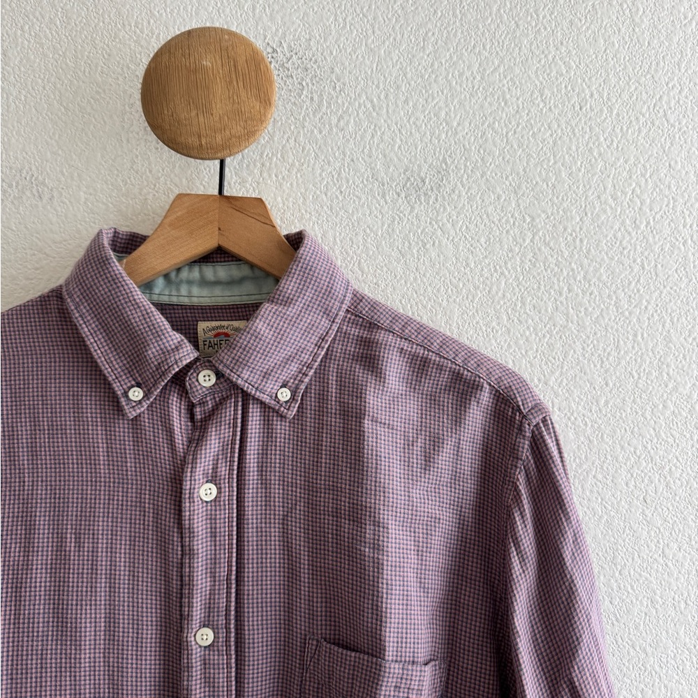 Faherty Gingham Plaid Button Down Shirt - image 2